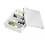 Doboz, rendszerező, M méret, LEITZ "Click&Store", fehér