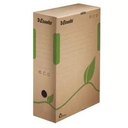   Archiválódoboz, A4, 100 mm, újrahasznosított karton, ESSELTE "Eco", barna