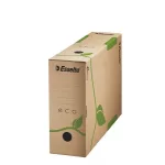 Archiválódoboz, A4, 100 mm, újrahasznosított karton, ESSELTE "Eco", barna
