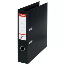   Iratrendező, 75 mm, A4, PP, élvédő sínnel, ESSELTE "Standard", Vivida fekete
