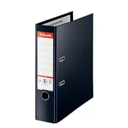   Iratrendező, 80 mm, A4, PP, élvédő sínnel, ESSELTE "Standard Plus", Vivida fekete
