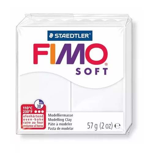 Gyurma, 57 g, égethető, FIMO "Soft", fehér