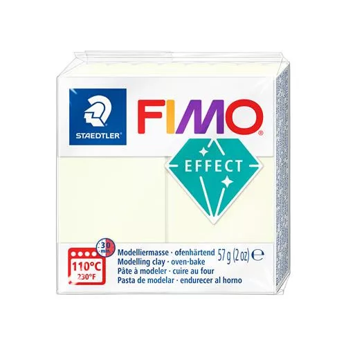 Gyurma, 57 g, égethető, FIMO "Effect", sötétben világító