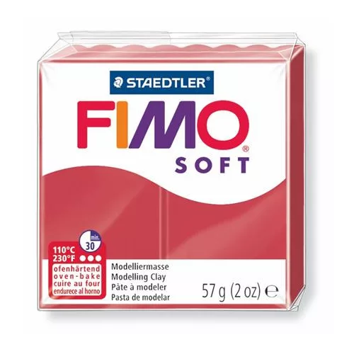Gyurma, 57 g, égethető, FIMO "Soft", meggy piros