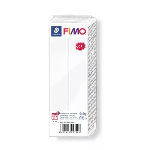 Gyurma, 454 g, égethető, FIMO "Soft", fehér