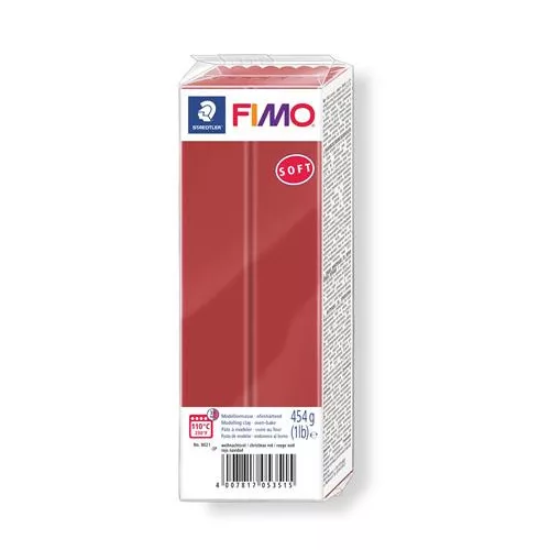 Gyurma, 454 g, égethető, FIMO "Soft", karácsonypiros