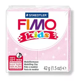   Gyurma, 42 g, égethető, FIMO "Kids", gyöngyház világos rózsaszín
