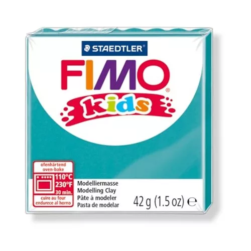 Gyurma, 42 g, égethető, FIMO "Kids", türkiz