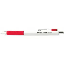   Golyóstoll, 0,4 mm, nyomógombos, FLEXOFFICE "Senior", piros