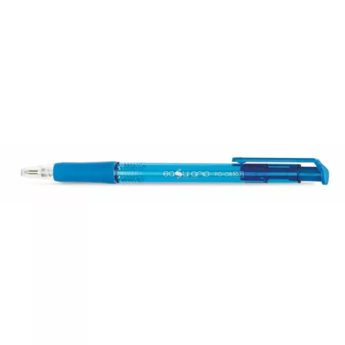 Golyóstoll, 0,4 mm, nyomógombos, FLEXOFFICE "EasyGrip", kék