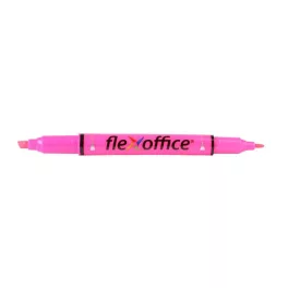   Szövegkiemelő, 1,0/4,0 mm, kétvégű, FLEXOFFICE "HL01", rózsaszín