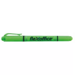   Szövegkiemelő, 1,0/4,0 mm, kétvégű, FLEXOFFICE "HL01", zöld