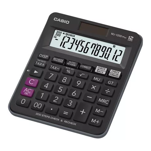 Számológép, asztali, 12 számjegy, CASIO "MJ-120D PLUS"