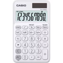   Zsebszámológép, 10 számjegy, CASIO "SL 310" fehér