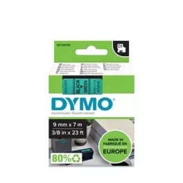   Feliratozógép szalag, 9 mm x 7 m, DYMO "D1", zöld-fekete