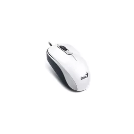   Egér, vezetékes, optikai, normál méret, USB, GENIUS "DX-120", fehér