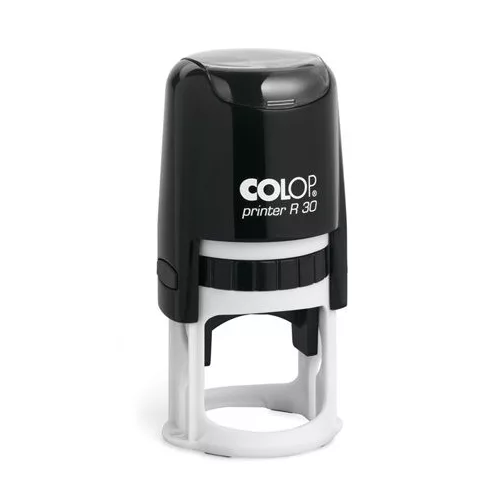 Bélyegző, kör, COLOP "Printer R 30", kék cserepárnával