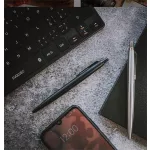 Golyóstoll, 0,7 mm, nyomógombos, fekete színű klip, matt fekete tolltest, PARKER, "Royal Jotter XL", kék