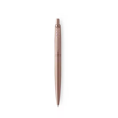 Golyóstoll, 0,7 mm, nyomógombos, rózsaszín klip, rózsaszín tolltest, PARKER, "Royal Jotter XL", kék