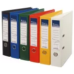 Iratrendező, 75 mm, A4, PP/PP, élvédő sínnel, VICTORIA OFFICE, "Premium", fekete