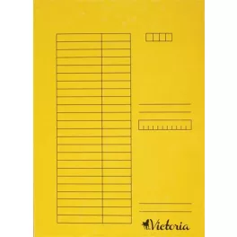 Gyorsfűző, karton, A4, VICTORIA OFFICE, sárga