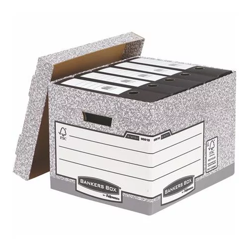 Archiválókonténer, karton, standard, "BANKERS BOX® SYSTEM by FELLOWES®"