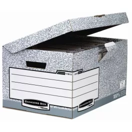   Csapófedeles archiválókonténer, "BANKERS BOX® SYSTEM by FELLOWES®", szürke