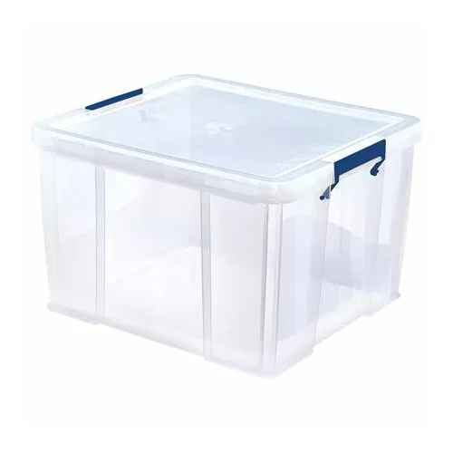 Műanyag tároló doboz, átlátszó, 48 liter, FELLOWES, "ProStore™"