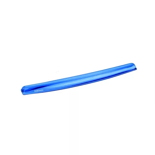Csuklótámasz billentyűzethez, géltöltésű, FELLOWES "Crystal™ Gel", kék