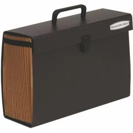   Harmonikatáska, karton, 19 rekeszes, FELLOWES "Bankers Box Handifile", fekete