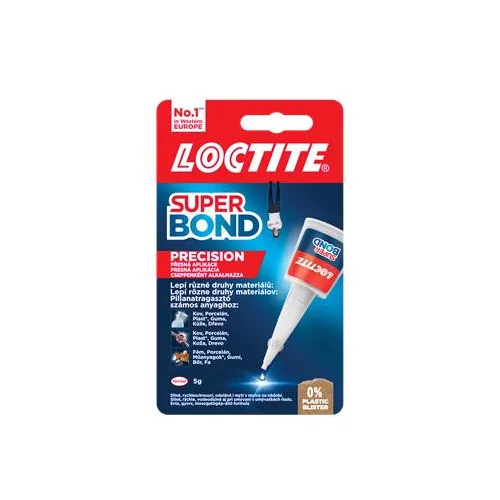 Pillanatragasztó, 5 g, HENKEL "Loctite Super Bond Precision"