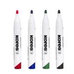 Tábla- és flipchart marker készlet, 3 mm, kúpos, KORES "K-Marker XW1", 4 különböző szín