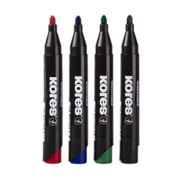   Alkoholos marker, 3-5 mm, kúpos, KORES "K-Marker XP1", 4 különböző szín