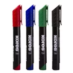 Alkoholos marker, 3-5 mm, kúpos, KORES "K-Marker XP1", 4 különböző szín