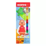 Gyurma, 200 g, 10 szín, KORES "Plastilina"