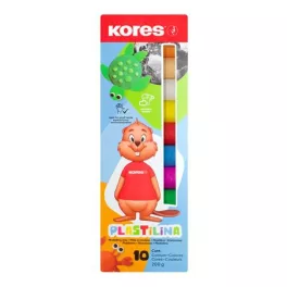 Gyurma, 200 g, 10 szín, KORES "Plastilina"