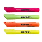 Szövegkiemelő készlet, 0,5-5 mm, KORES "High Liner Plus", 4 különböző szín