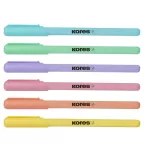 Golyóstoll, 1,0 mm, kupakos, háromszögletű, KORES "KOR-M Pastel", kék
