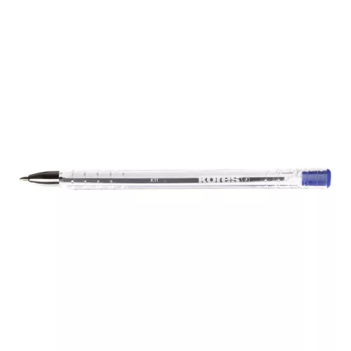Golyóstoll, 1,0 mm, kupakos, háromszögletű, KORES "K11-M", kék