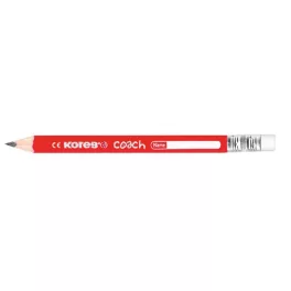   Grafitceruza radírral, HB, háromszögletű, jumbo, KORES "Coach"