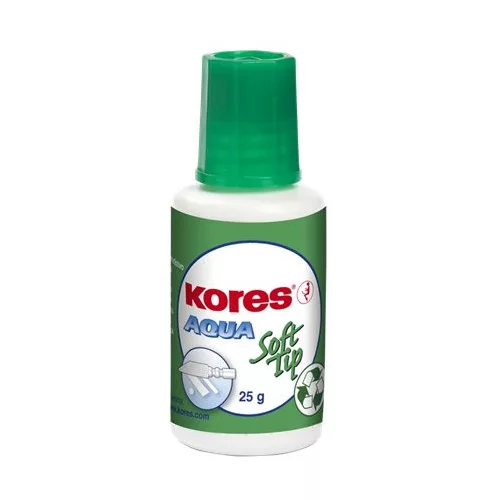 Hibajavító folyadék, vízbázisú, szivacsos, 20 ml, KORES "Aqua Soft Tip"