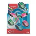 Hegyező display, kétlyukú, tartályos, MAPED "Clean", vegyes színek