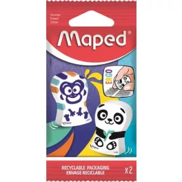   Radír, vegyes minták, MAPED "Ergo Fun Multicolor"