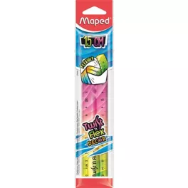   Vonalzó, műanyag, 15 cm, MAPED "Twist'n Flex Decor"