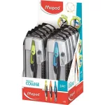 Körző készlet, 3 darabos, MAPED "Metal Open", vegyes színek