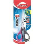 Olló, általános, 16 cm, balkezes, MAPED "Sensoft 3D", vegyes színek