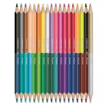 Színes ceruza készlet, háromszögletű, kétvégű, MAPED "Color'Peps Duo", 36 különböző szín