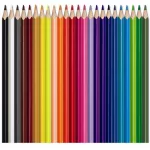 Akvarell ceruza készlet, háromszögletű, ecsettel, MAPED "Color'Peps", 24 különböző szín