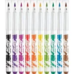 Filctoll készlet, kimosható, ecsetjellegű, MAPED "Color ’Peps Brush", 10 különböző szín