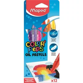   Olajpasztell kréta, MAPED "Color'Peps", 12 különböző szín